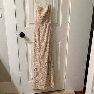 Fame and Partners Bhldn Cream Lace Gown Size 8, BWOT
